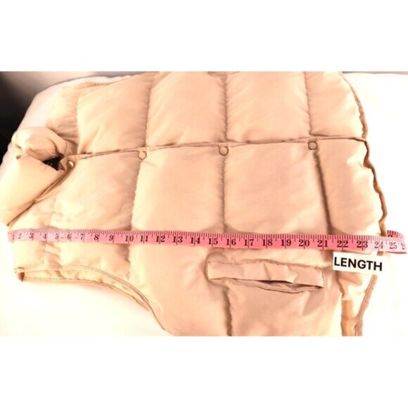 Luxi Aunt & Studio Beige Puffer Vest‎ Size Large - Picture 9 of 10